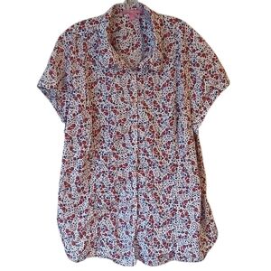 Woman Within Floral Top Size 2X